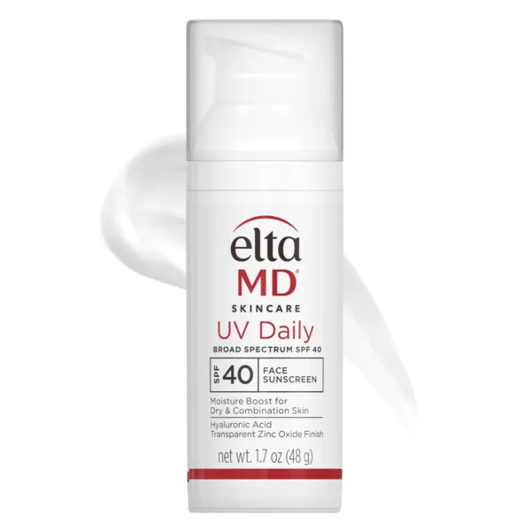 EltaMD UV Daily Broad Spectrum SPF 40 is a sheer, lightweight moisturizing sunscreen formulated with hyaluronic acid to help reduce the appearance of fine lines and wrinkles.
