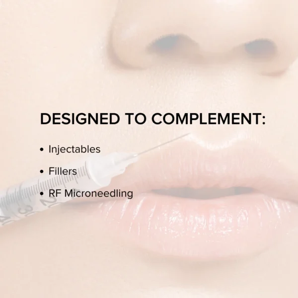 Designed to complement injectable treatments like dermal fillers; formulated with ChromaFADE Technology™ to help improve the appearance of skin post-injection.