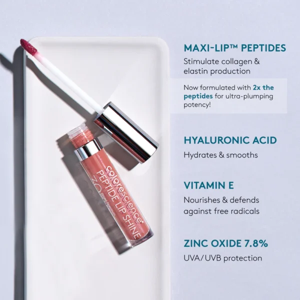 Color Science Peptide Lip Shine SPF 30 - Rose - Image 3